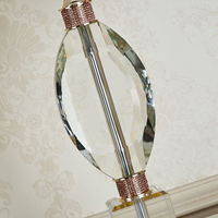 Lampe de chevet bleue de chambre à coucher, cristal, lumière chaude et romantique, lampe de table, couleur chaude