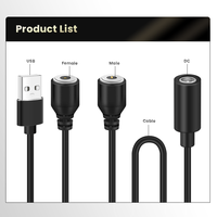 Kit de connecteurs de câble DC 50 mm et connecteurs de charge magnétique USB, connecteur de câble DC magnétique rond à 2 broches de 10 mm