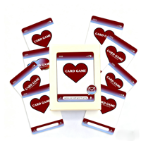 Juego de tarjetas de juego de pareja con impresión personalizada para adultos, tarjeta de fiesta para beber con logotipo para juegos de citas