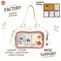 Sac à bandoulière transparent Ita Boston pour collection de badges et photocartes, usage quotidien et concerts, fabrication OEM ODM