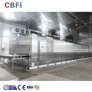 Impingement Tunnel Freezer for Seafood and Fish IQF Quick Freezing Machine