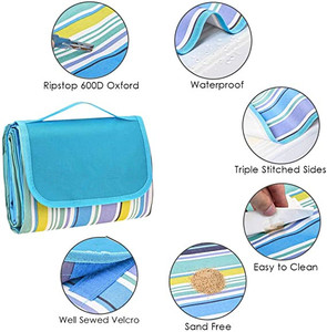 Cheap Custom Oxford Outdoor Foldable <strong>Waterproof</strong> Picnic <strong>Blanket</strong> - Product Image 1