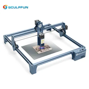 Máquina de gravação a laser sculpfun s9, máquina de gravação a laser, fibra de metal, marcação a laser, efeito de 90w