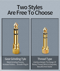 Altın kaplama 6.35mm erkek 3.5mm kadın <span class=keywords><strong>Stereo</strong></span> ses adaptörü hoparlörler için gitar amplifikatörler ses ve Video kabloları - Product Image 5