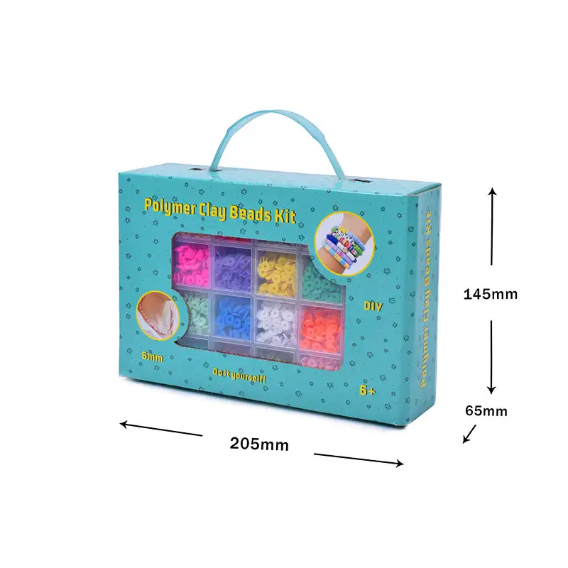 Kit de perles rondes et plates en argile polymère pour enfants, vente en gros, Amazon new, perles en argile douce multicolores, fait à la main