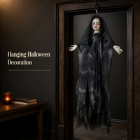 SIPKLR Décoration d'Halloween suspendue de 47 pouces, Fantôme de Mariée Effrayante pour Jardin, Maison Hantée, Fête Horreur, Ornement Suspendu