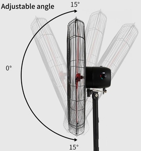 Ventilateur industriel sur pied puissant 750 W, haute puissance, extérieur, commande mécanique, 3 vitesses, conception métallique robuste, offre un flux d'air puissant - Product Image 6