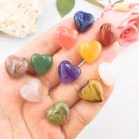 Vente en gros de pierres précieuses en cristal en forme de coeur de 15MM perforées horizontales Accessoires de décoration DIY exquis pour des conceptions uniques