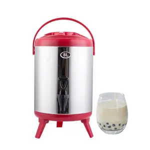 8L 10L 12L Bubble Tea Isolier fässer Edelstahl Milch tee Eimer Warm Cool And Heat Barrel