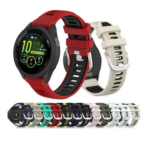 Bracelet de montre ShanHai 20mm 22mm pour <span class=keywords><strong>Garmin</strong></span> <span class=keywords><strong>Venu</strong></span> 3/Forerunner 265 255 <span class=keywords><strong>Music</strong></span> /Vivoactive 4 3 Band <span class=keywords><strong>Venu</strong></span> 2 Plus Bracelets en silicone - Product Image 1