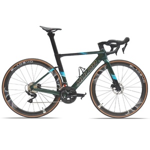 Bicicleta de Carretera de Fibra de Carbono <span class=keywords><strong>VICTORIA</strong></span> con Doble Freno de Disco, Cableado Interno Completo, 22 Velocidades, Bicicleta Aerodinámica para el Tour de <span class=keywords><strong>Francia</strong></span>, Rígida - Product Image 4
