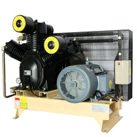 Nouveau compresseur d'air à piston lubrifié 30 bar 90 CFM, stationnaire, refroidi par air, moteur alternatif, 380V, certifié CE