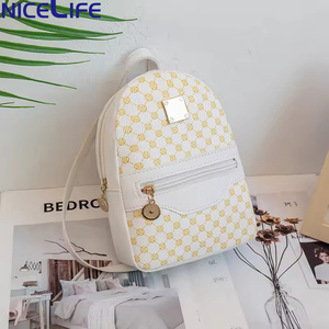 Tas Ransel Wanita Bestella Brand Custom, Tas Selempang Elegan Bahan PU, Tas Harian Kecil Bermotif, Tas Laptop Wanita - Product Image 1