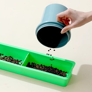 Mangeoire pour poulets, mangeoire en plastique vert de 1 mètre de long pour poulets, pigeons et oiseaux - Product Image 1