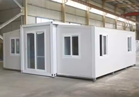 Maison conteneur extensible entièrement meublée en acier, 2 chambres, 1 salle de bain, installation facile, pour maison préfabriquée compacte