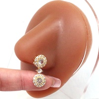 Cincin Hidung Gaby Terbaru untuk Wanita, Desain Kupu-kupu Dollar, Anting Hidung dari Baja Anti Karat, Perhiasan Tindik