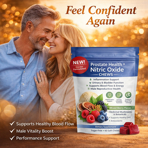 Masticables de Óxido Nítrico <span class=keywords><strong>para</strong></span> <span class=keywords><strong>la</strong></span> Salud de <span class=keywords><strong>la</strong></span> Próstata, Marca Privada, Vitalidad Masculina, Apoyo al Flujo Sanguíneo, Sabor a Bayas Mixtas - Product Image 1