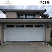 Porte de garage en acier isolée anti-ouragan MULTISHADES avec télécommande intelligente et porte piétonne intégrée