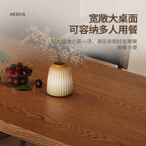 Vintage Style Solid Wood <b>Dining</b> <b>Table</b> And Chair Set <b>4</b> Piece Rectangular Ash Wood Floating Slab <b>Space</b> <b>Saving</b> <b>Dining</b> Room Set - Product Image 2