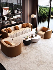 <b>Bamboo</b> Business Reception Light Luxury Modern Sofa Coffee <b>Table</b> Set for Hotel Lobby Office Guest Receiving Negotiation - Product Image 4