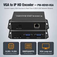 Encodeur/Décodeur Vidéo IP VGA en Gros 1080P 60FPS H.265 H.264 avec Sortie en Boucle pour IPTV, Prise en Charge des Plateformes de Streaming RTSP/RTMP/SRT