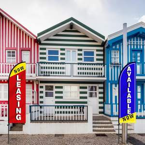 En location/Disponible : Ensemble de drapeaux à franges Swooper de 7 pieds en polyester imperméable avec support en aluminium <span class=keywords><strong>pour</strong></span> la publicité des magasins de détail et des entreprises - Product Image 4