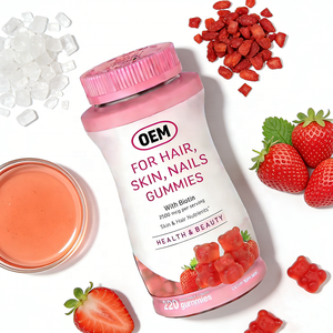 Gomitas de Biotina, Queratina y Ácido Hialurónico para el Cabello y la Belleza, OEM |   Apoyo Inmunitario para Mujeres Adultas |   Fórmula Vegana - Product Image 2