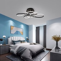 Nouveau design, style moderne et minimaliste, plafonnier intelligent à gradation en or et noir
