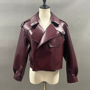 Cappotto da giacca in pelle da <span class=keywords><strong>donna</strong></span> in vera pelle di montone con design Bomber - Product Image 2