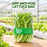 Sacs en BOPP transparents perforés anti-buée sur mesure pour l'emballage de légumes de marque