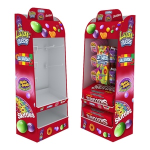 ชั้นวางสินค้าแบบตะขอแขวนทำจากกระดาษแข็ง พร้อมขาตั้งพื้นแบบกล่องกระดาษ ชั้นวางโชว์สินค้าแบบใส - Product Image 1