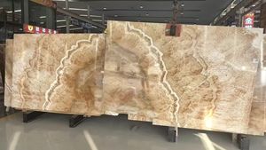 Marmo Rosa con Motivo PeacockStone, Design Moderno, Forte Traslucenza, Finitura Lucida in Giada per Ville, Schema Colori Stratificati - Product Image 2