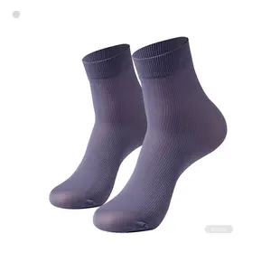 BX-L0054 Disposable Nylon Try On Socks 1 Time Use Foot Sheer Mid-calf Socks Try Shoe Socks
