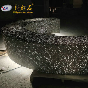 Nuevos Materiales de Construcción de Piedra, Banco de Hormigón Punteado, Muebles de Jardín y Patio de Fibra de Vidrio Translúcida - Product Image 1