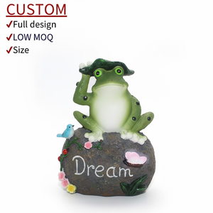 Estatua de Rana y Tortuga de Resina Personalizada para Exteriores, Adorno de Jardín, Figura de Animal Linda para Patio, Estanque, Venta al por Mayor de Artesanía - Product Image 2