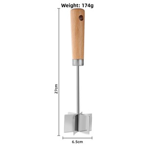 Stainless Steel <b>Meat</b> Mincer Rice-Mixing Stirrer Grinding Pounding Tool <b>Meat</b>-Smashing Spatula Processing Scraper Crushing - Product Image 4