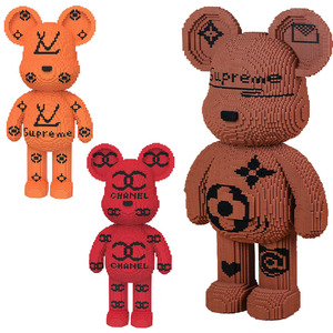 New Arrivals Assembled Mini Lego Bricks Bear 90CM Collection Micro Plastic Giant Jumbo Building Blocks Bearbrick Figures Toys