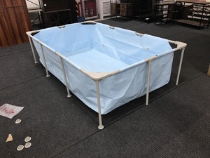 <span class=keywords><strong>Piscina</strong></span> Familiar Desmontable <span class=keywords><strong>Rectangular</strong></span> con Marco de PVC de Fácil Montaje 300x200x75cm Duradera para Nado de Adultos - Product Image 6