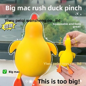 Nuevo pato amarillo de goma extragrande para aliviar el estrés, lindo y relleno, multicolor, para apretar y desahogar tus frustraciones - Product Image 3