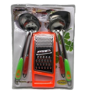 Ensemble <span class=keywords><strong>de</strong></span> 5 <span class=keywords><strong>ustensiles</strong></span> <span class=keywords><strong>de</strong></span> <span class=keywords><strong>cuisine</strong></span> en acier inoxydable pour la maison, avec râpe à légumes, louches et spatule – Vente en gros tout-en-un - Product Image 5