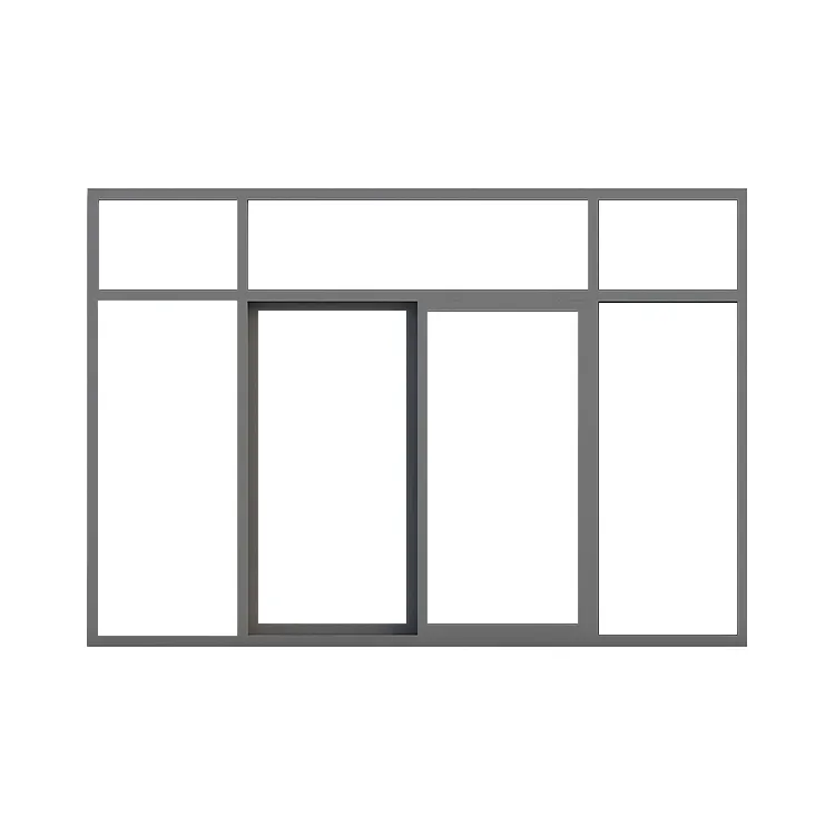 Double toughened glass window 3 rail sliding window pvc glass sliding window can be customized