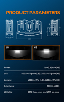 Ventes Flash : Projecteur LED G3 à 3 Yeux, 95W/75W, Haute Puissance, Lentille à Haute Réfraction, Large Application, Étanche IP67