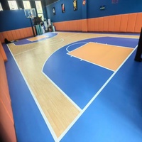 Revêtement de sol sportif en PVC durable, imperméable, ignifuge, écologique, absorbant les chocs, pour terrain intérieur, basketball, sport