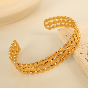 Adjustable <b>Ball</b> Chain <b>Bracelet</b> Gold Silver Unisex Jewelry Trendy Minimalist Design - Product Image 3