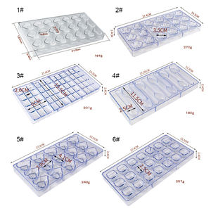 Moldes de <span class=keywords><strong>Policarbonato</strong></span> Transparente de Grado Alimenticio 3D para Chocolate, Forma de Corazón, Ciruela y Mahjong - Product Image 3