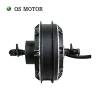 QSMOTOR 4000W 205 55H V3 Moteur de moyeu BLDC à rotor externe, double axe, étanche IP54, frein à disque, patins de 200 mm, Nouveau pour