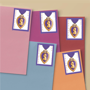 Estampillas <span class=keywords><strong>Postales</strong></span>, Etiquetas de Impresión, Estampillas <span class=keywords><strong>Postales</strong></span> Americanas Originales de Corazón Púrpura 2019, Estampillas Conmemorativas de Papel de 100, Estampillas <span class=keywords><strong>Postales</strong></span> de Correo Estadounidense - Product Image 1