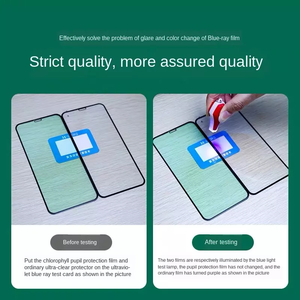 Kính Cường Lực Cho iPhone 12 11pro 13 13pro Max 14 Plus Xr Xs Bảo Vệ Mắt Ánh Sáng Xanh Lá Cây - Product Image 4