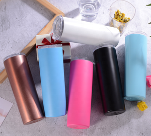 Nueva venta caliente 20oz vaso aislado de doble pared de acero inoxidable vaso pitillo con tapa deslizante paja de plástico - Product Image 1