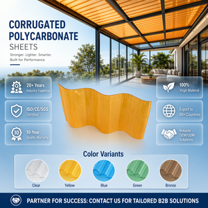 Tuiles de <span class=keywords><strong>toiture</strong></span> et de mur ondulées translucides en plastique de type R Greca, <span class=keywords><strong>plaque</strong></span> de <span class=keywords><strong>polycarbonate</strong></span> ondulée - Product Image 1